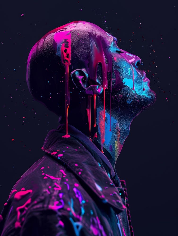 Man With Paint On His Face 2