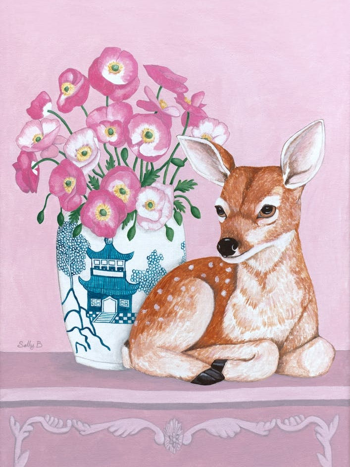 Chinoiserie Vase And Deer