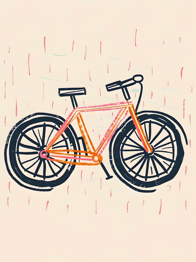 Bicycle In Rain