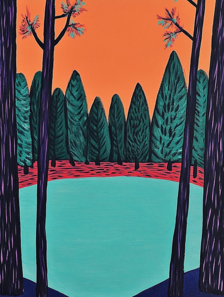 'Sunset In The Forest' 1