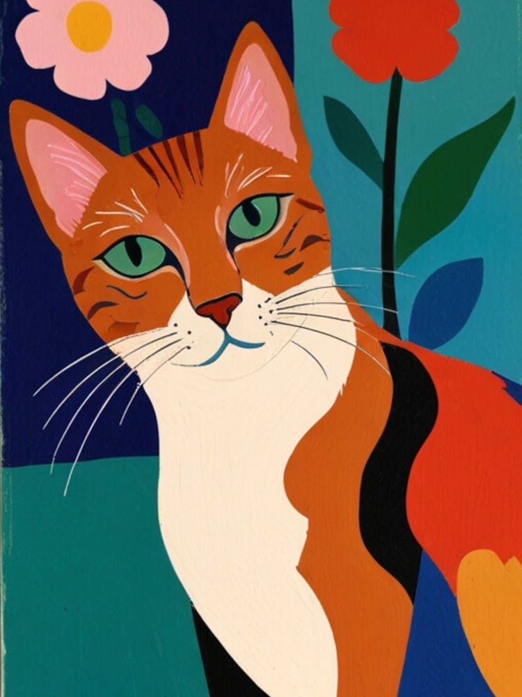 Cat With Flowers 8