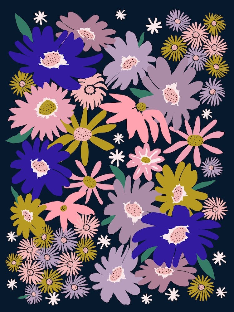 Garden Flowers Blue
