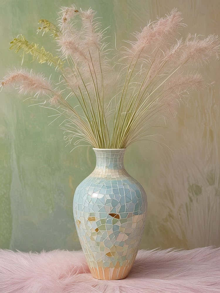 Soft Hues Mosaic Vase