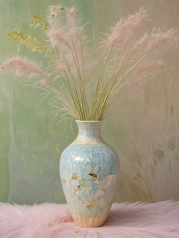 Soft Hues Mosaic Vase