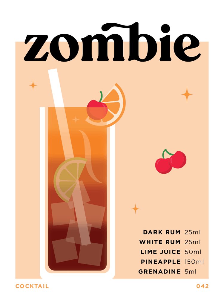 Zombie in Peach Cocktail Recipe