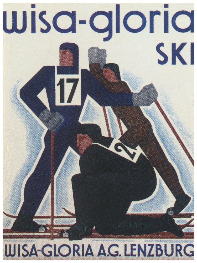 Wisa-Gloria Switzerland Vintage Ski Poster