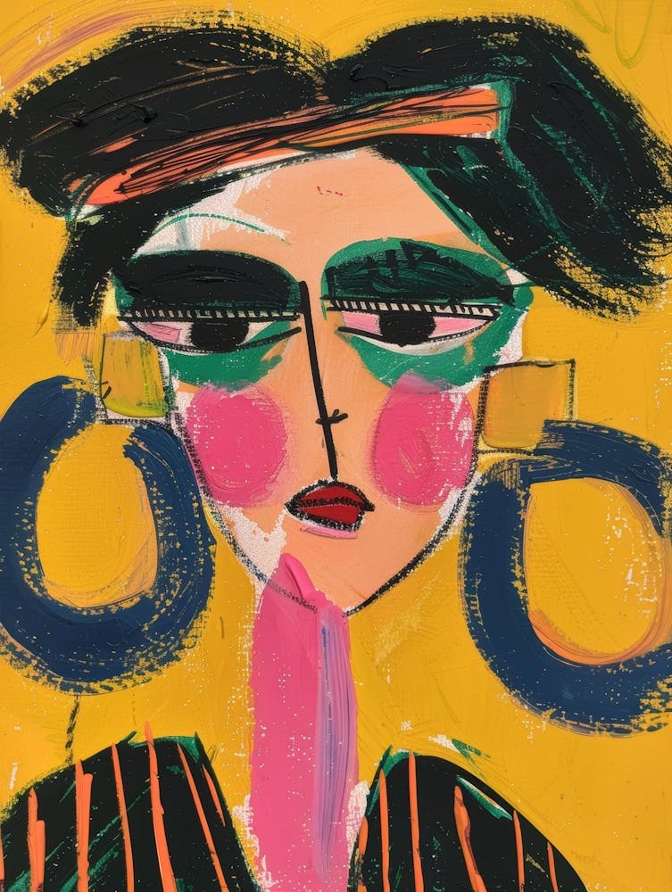 Woman With Hoop Earrings