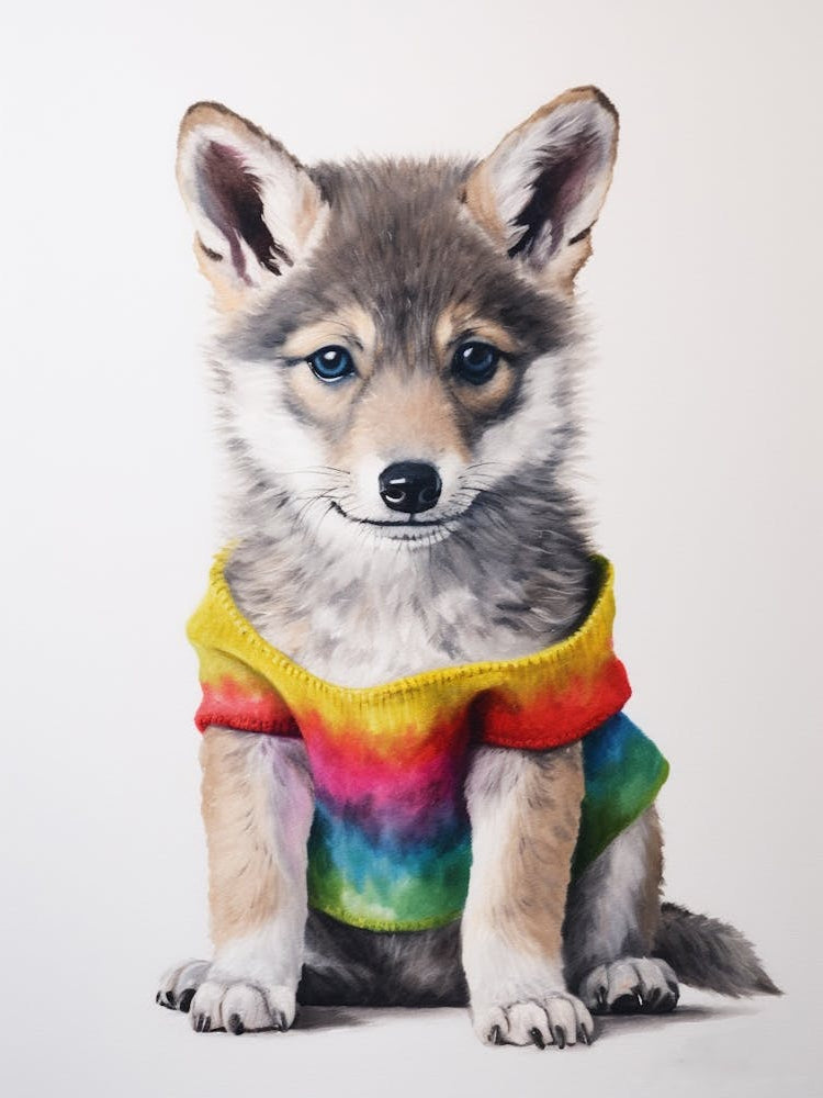 Baby Animal Wearing Sweater Wolf 3