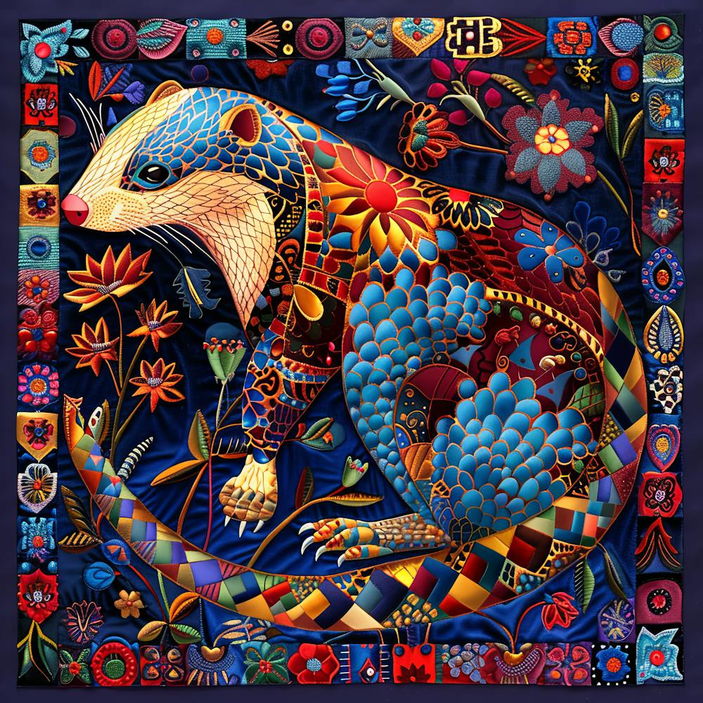 Patchwork Quilted Ferret 2