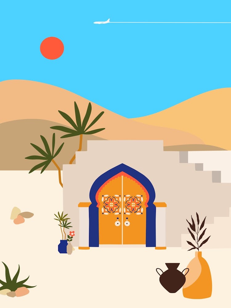 Islamic Architecture In The Desert. Boho, Boho decor: Egypt, Morocco, Tunisia poster #1