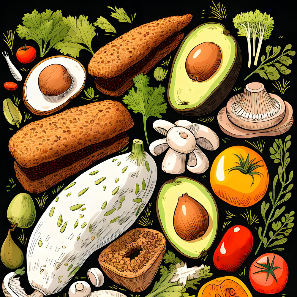 Healthy Food Vector Illustration