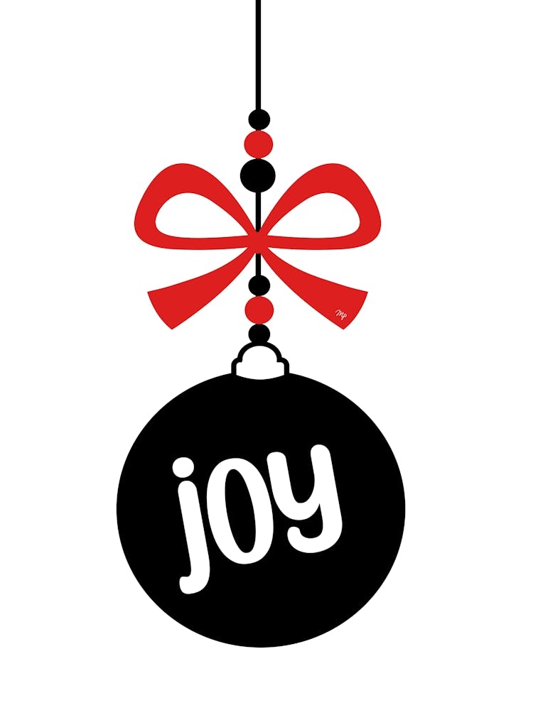 Joy Ornament Xmas typography