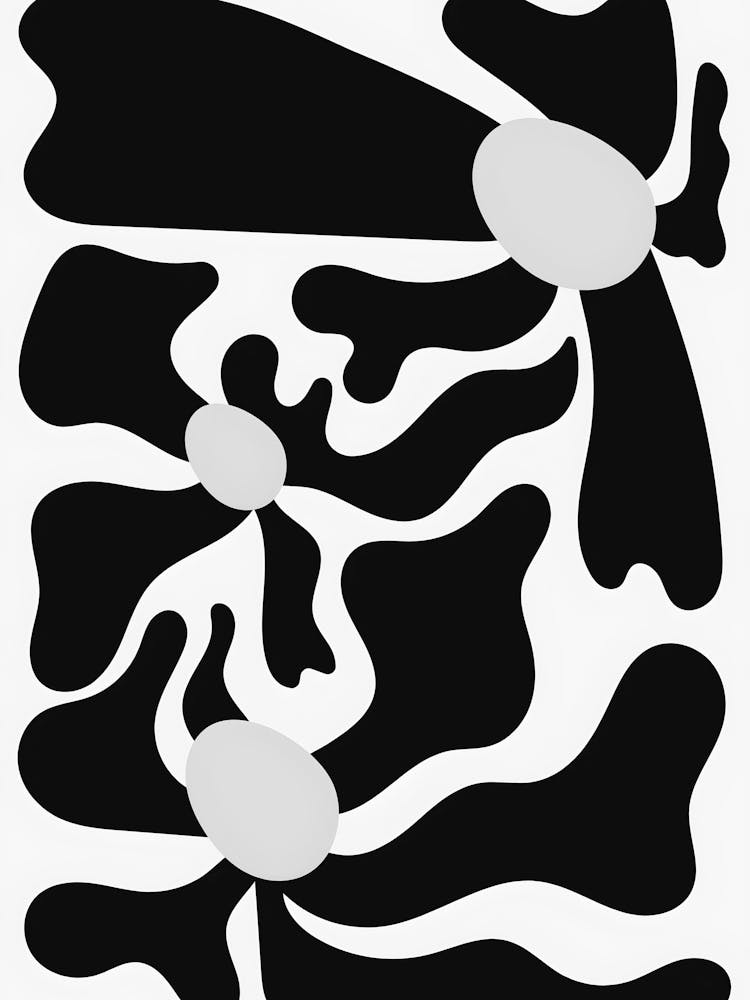 Black And White Abstract Painting 59