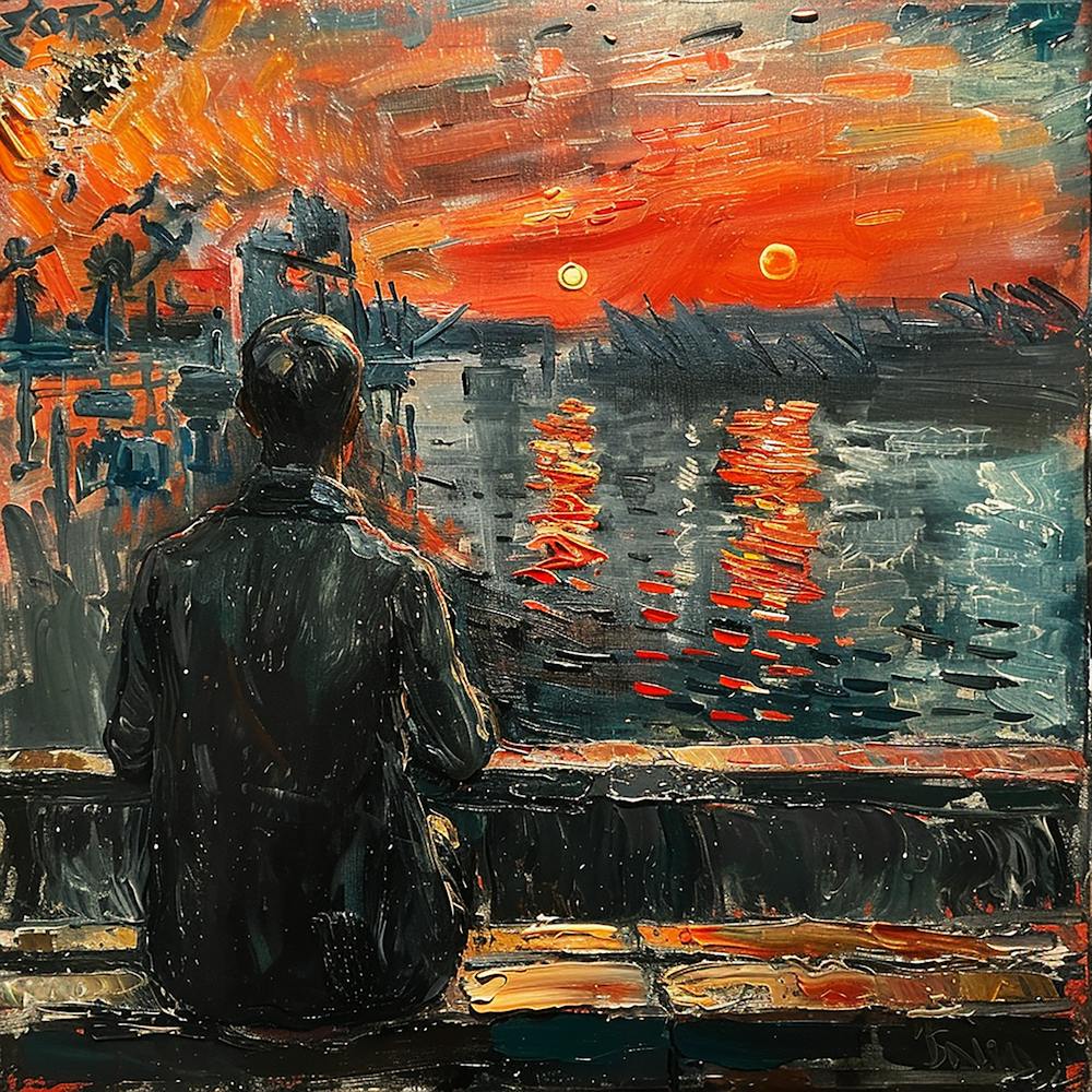 Sunset On The River 1