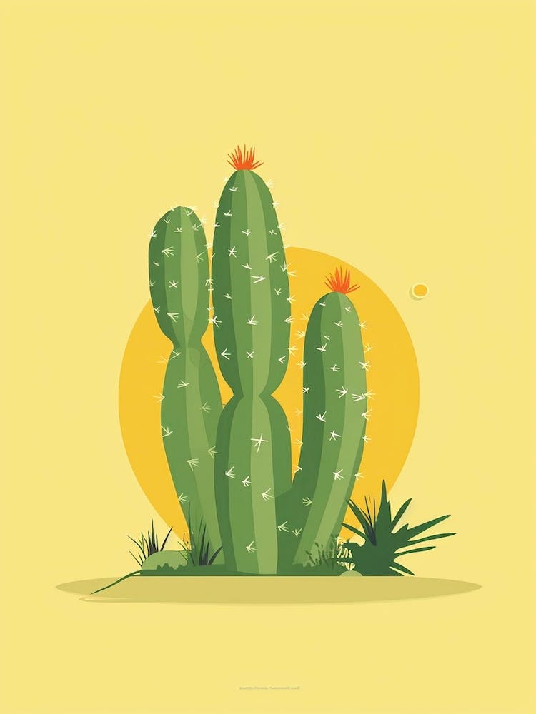 Bishops Cactus Illustration 2