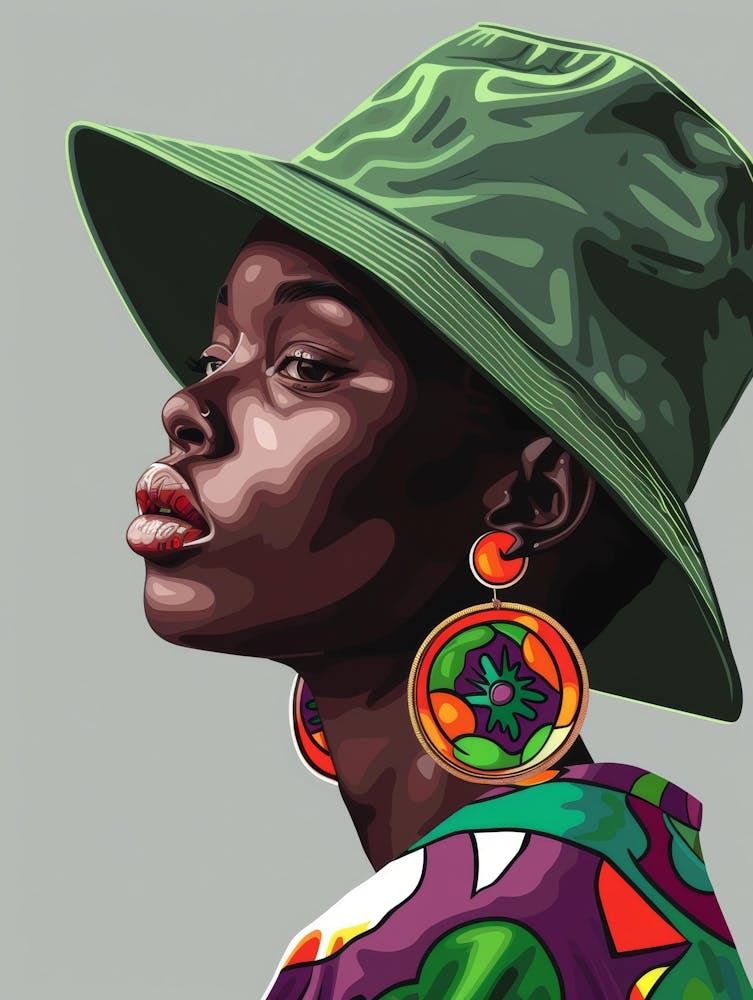 African Woman In A Hat 6