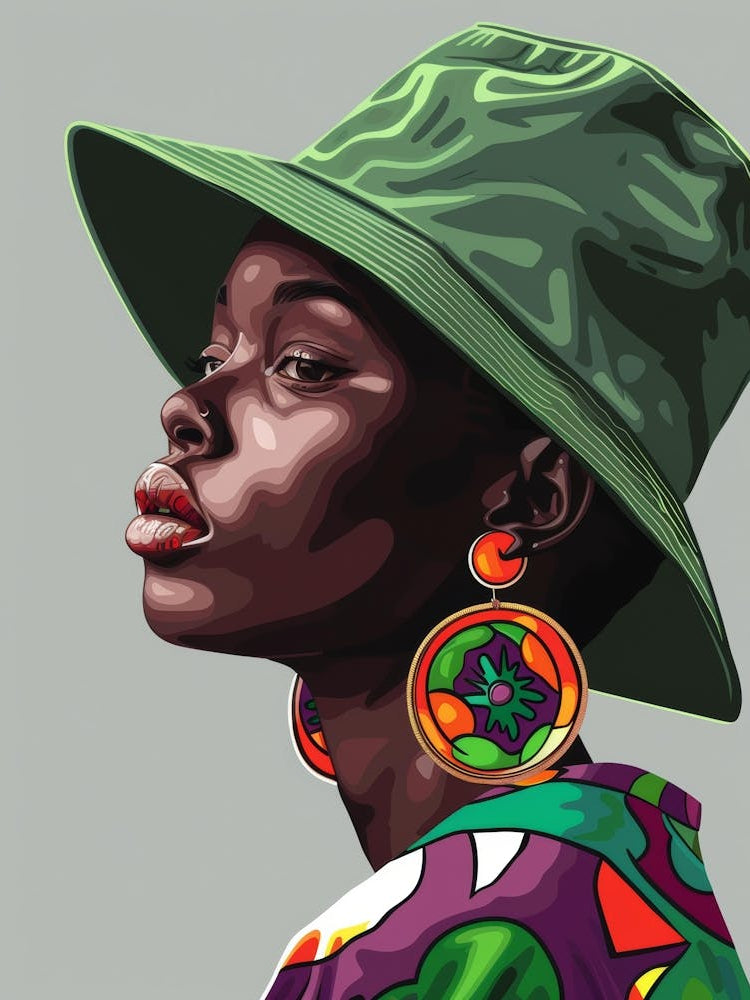 African Woman In A Hat 6