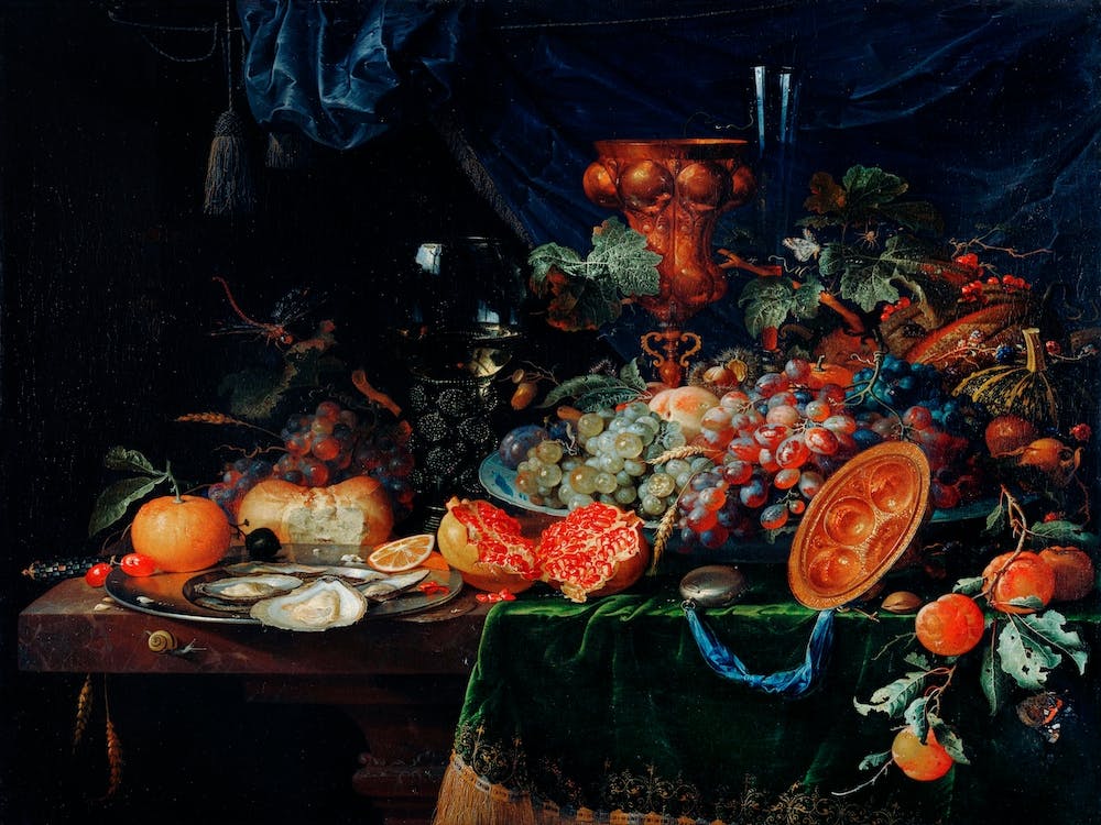 Fruits And Oysters, Abraham Mignon