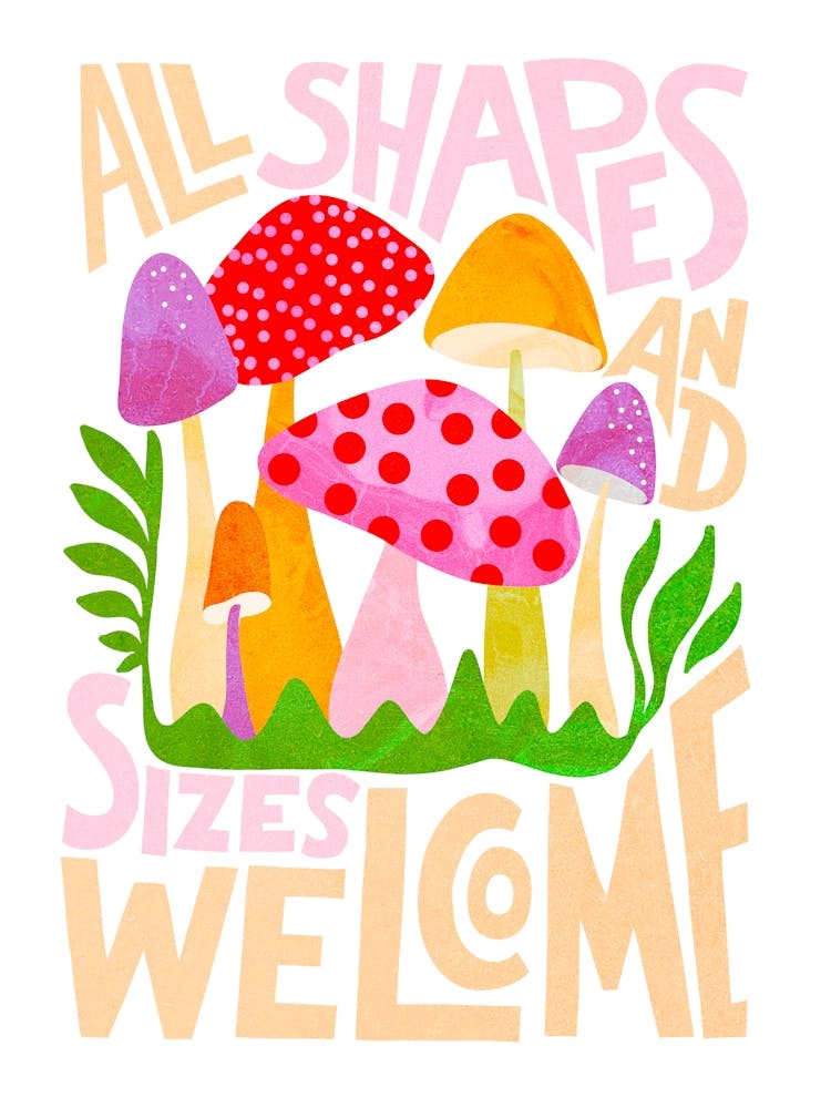 Welcome Diversity Abstract Mushrooms