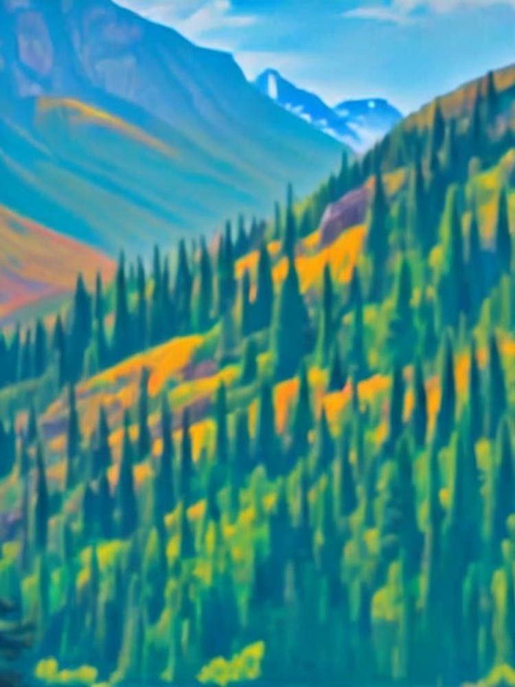 Banff Nationalpark Kanada Blaues Ölgemälde 1