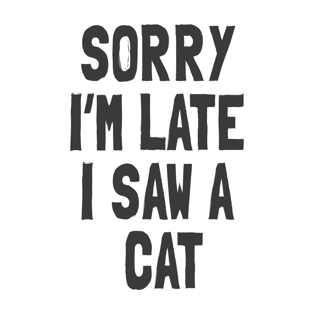 Sorry I'm Late I Saw A Cat