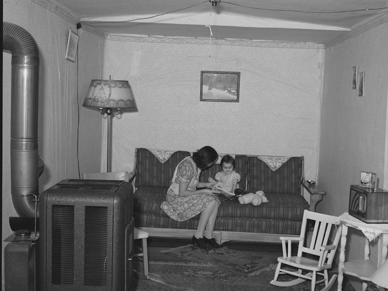 Interior Of Living Room Of Married Couple Living In Remodeled Boxcar, Earl Fruit Company Ranch, Kern County, Califor