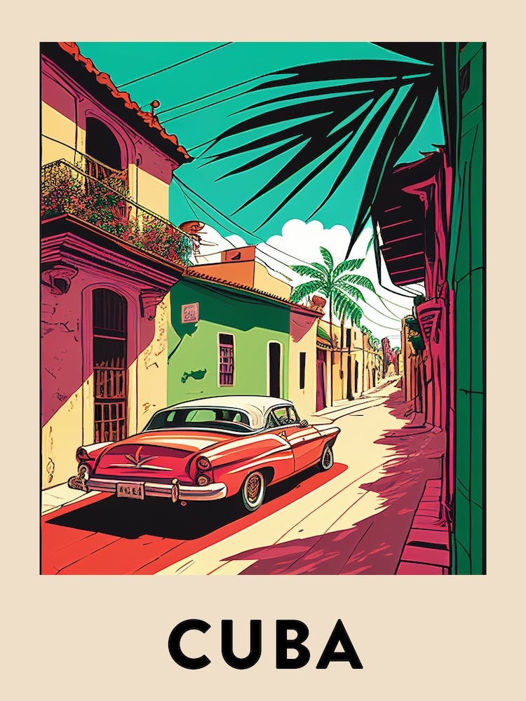 Cuba 2 Vintage Travel Poster