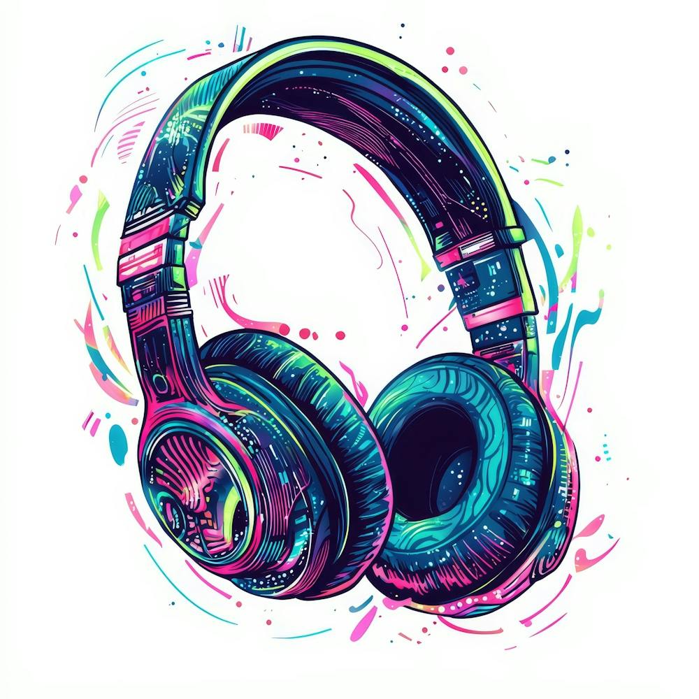 Headphones On A White Background