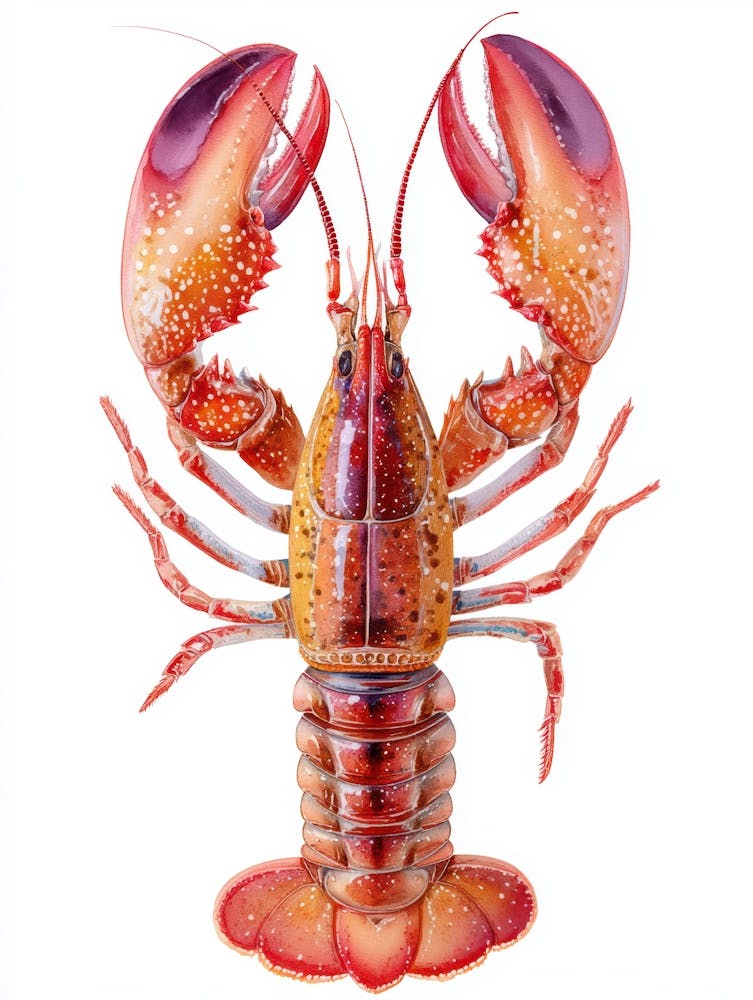 Lobster On White Background