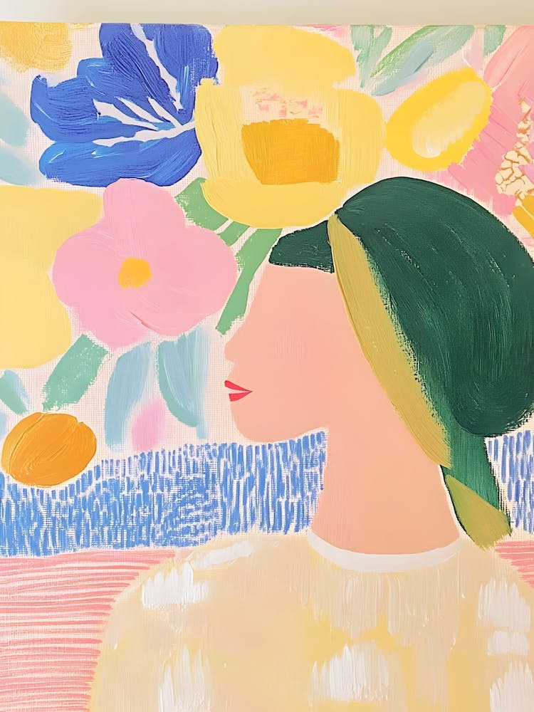 Woman With Flowers 1