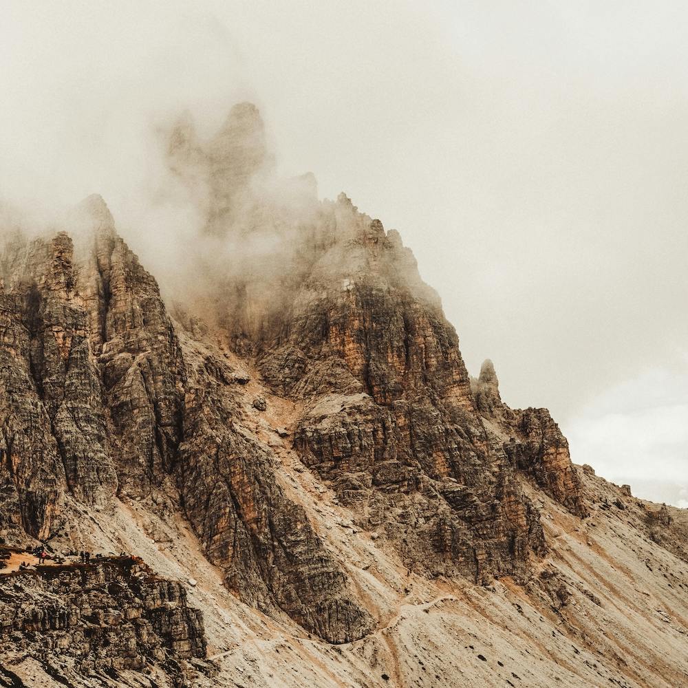 Misty Mountain Cliffs Square