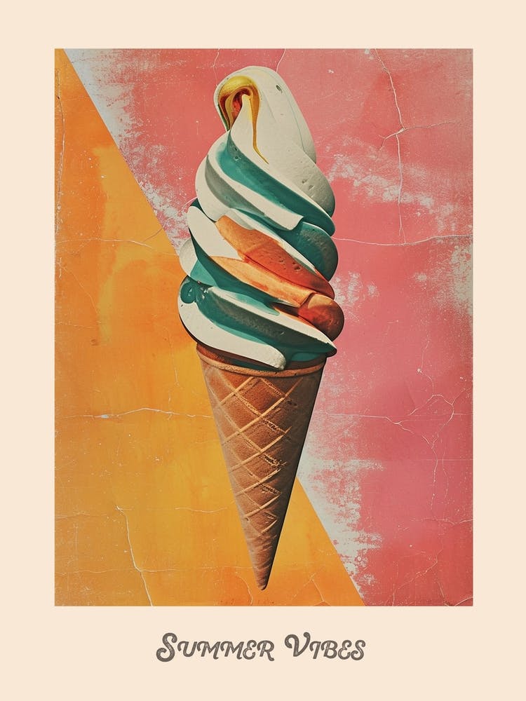 Summer Vibes Ice Cream Poster 2