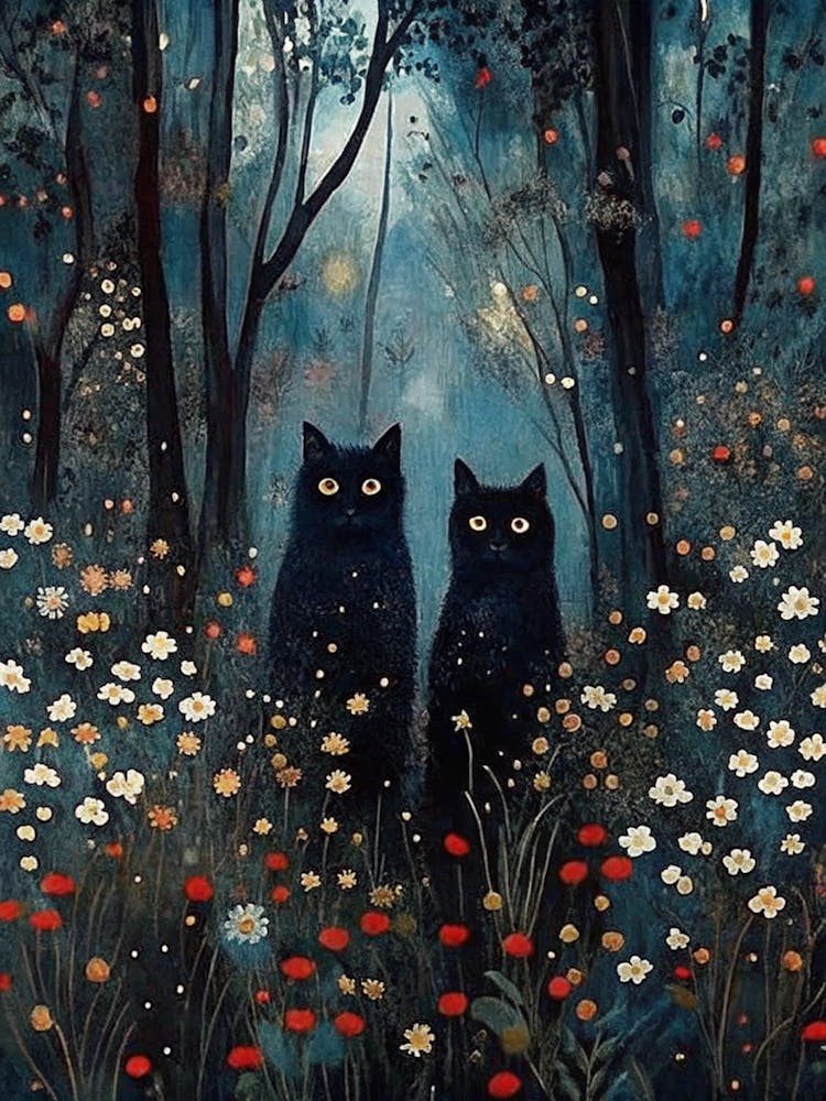 Black Cats In The Forest 1