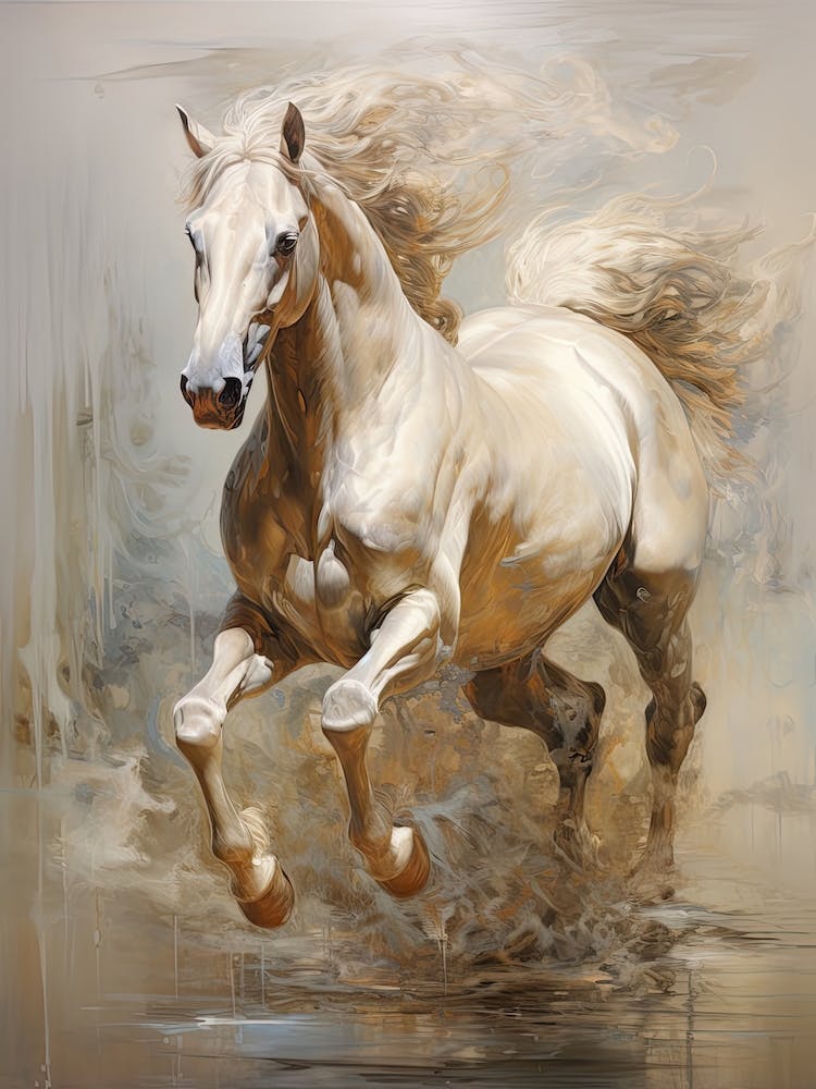 A Horse Painting In The Style Of Glazing 1