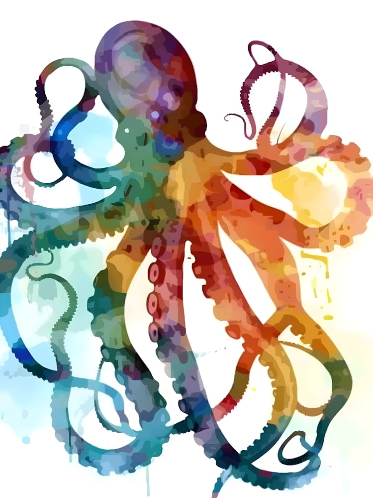 Octopus Watercolor Painting 1