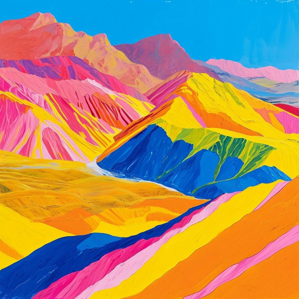 Colourful Abstract Zhangye National Park China 1