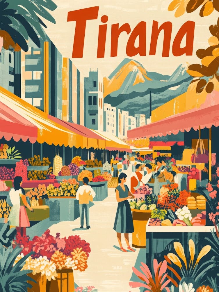 Aihrgdesign A 1970s Inspired Travel Poster For Tirana 2
