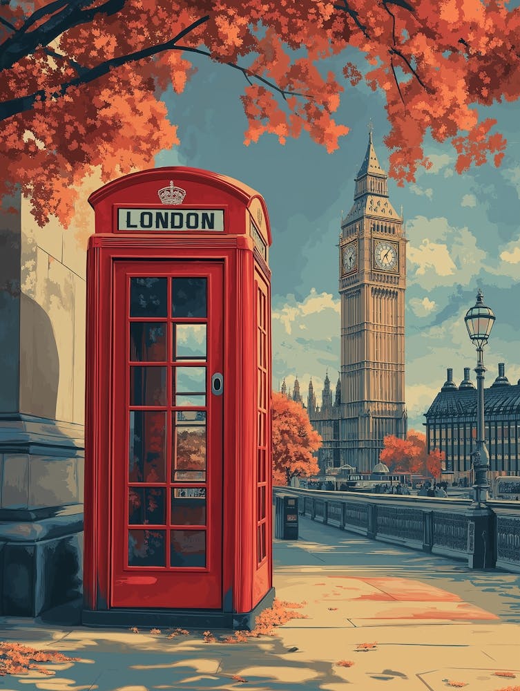 Vintage London Travel Poster