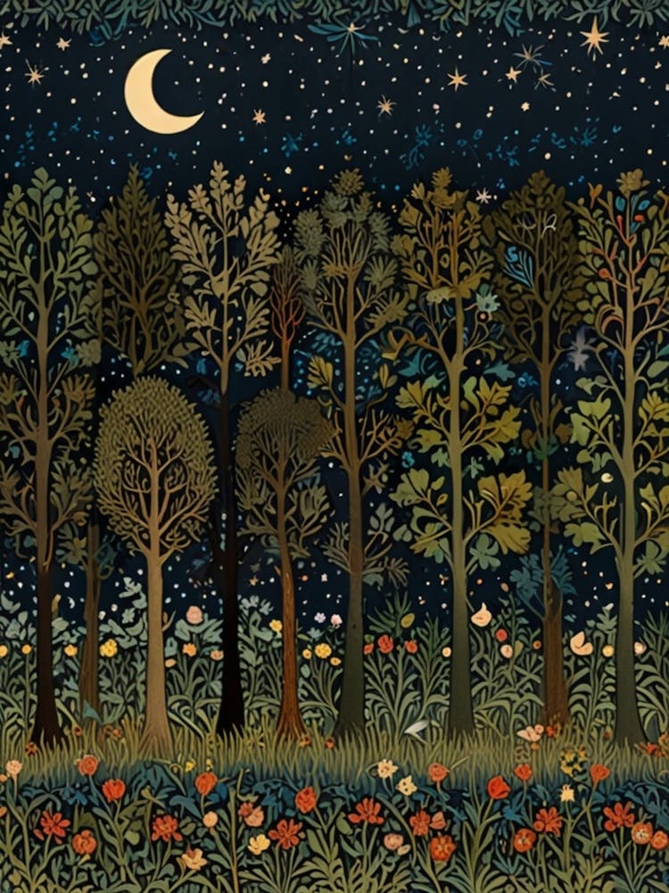 William Morris Night In The Forest 30