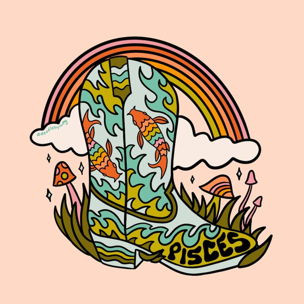 Pisces Cowboy Boot