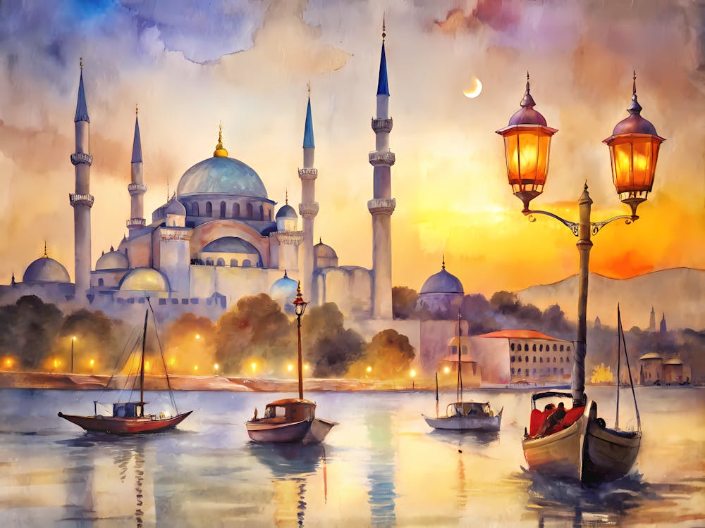 Istanbul Turkey A Vintage Scene