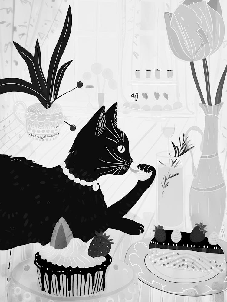 Cat At The Table