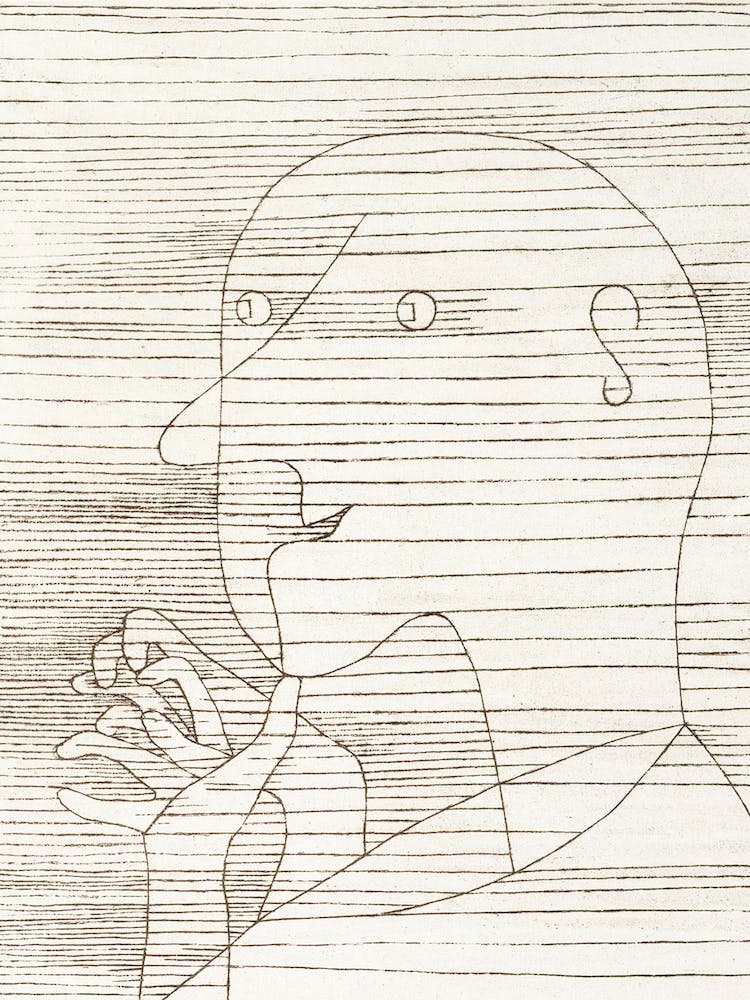 "Old Man Counting On His Fingers