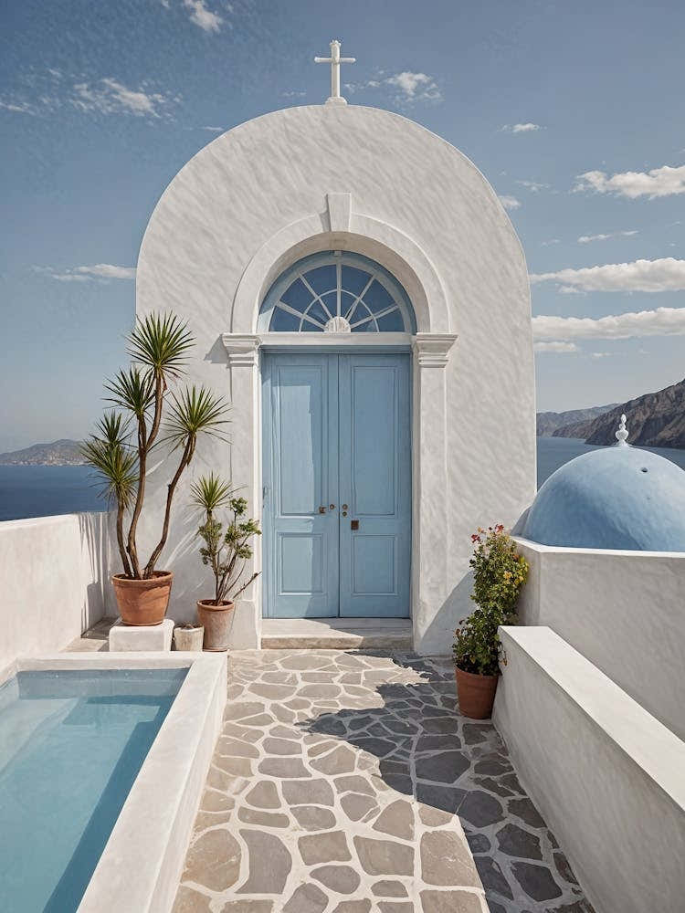 Greek Island Blue Doors
