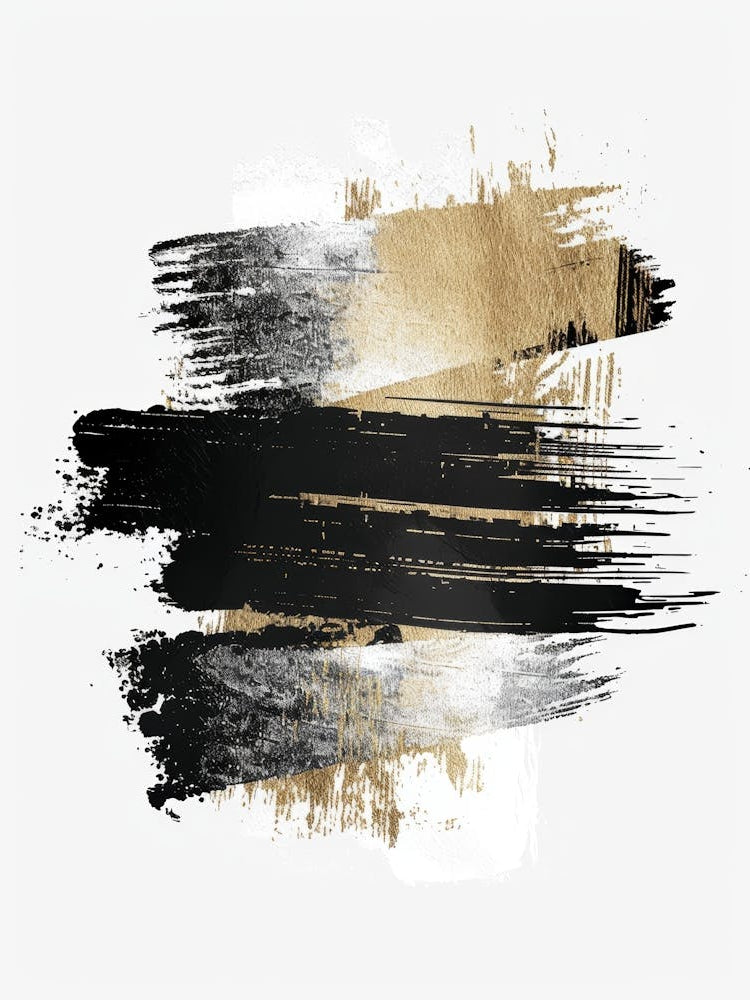 Black And Gold Brush Strokes 20