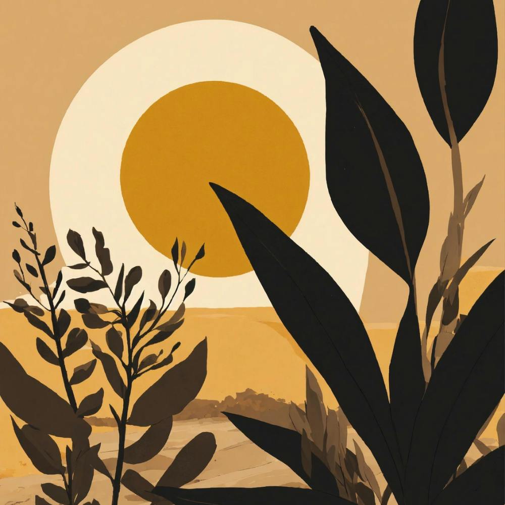 Sunset Over The Desert