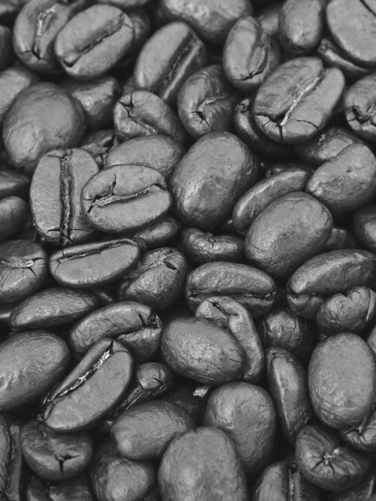 Black And White Coffee Beans
