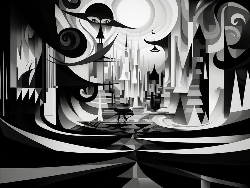 Enlightenment Abstract Black And White 6