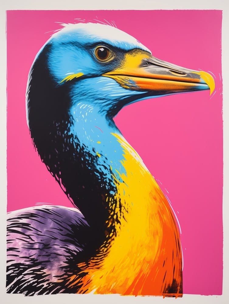Andy Warhol Stil Vogel Kormoran 2