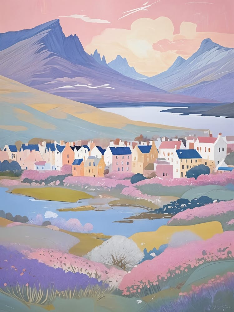 Village nordique en pastel